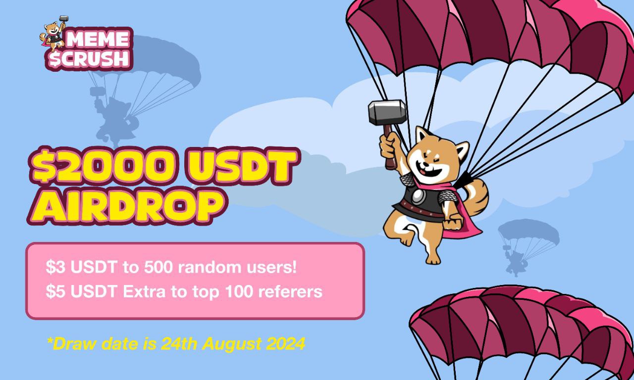 Memecrush Airdrop 2,000 $USDT